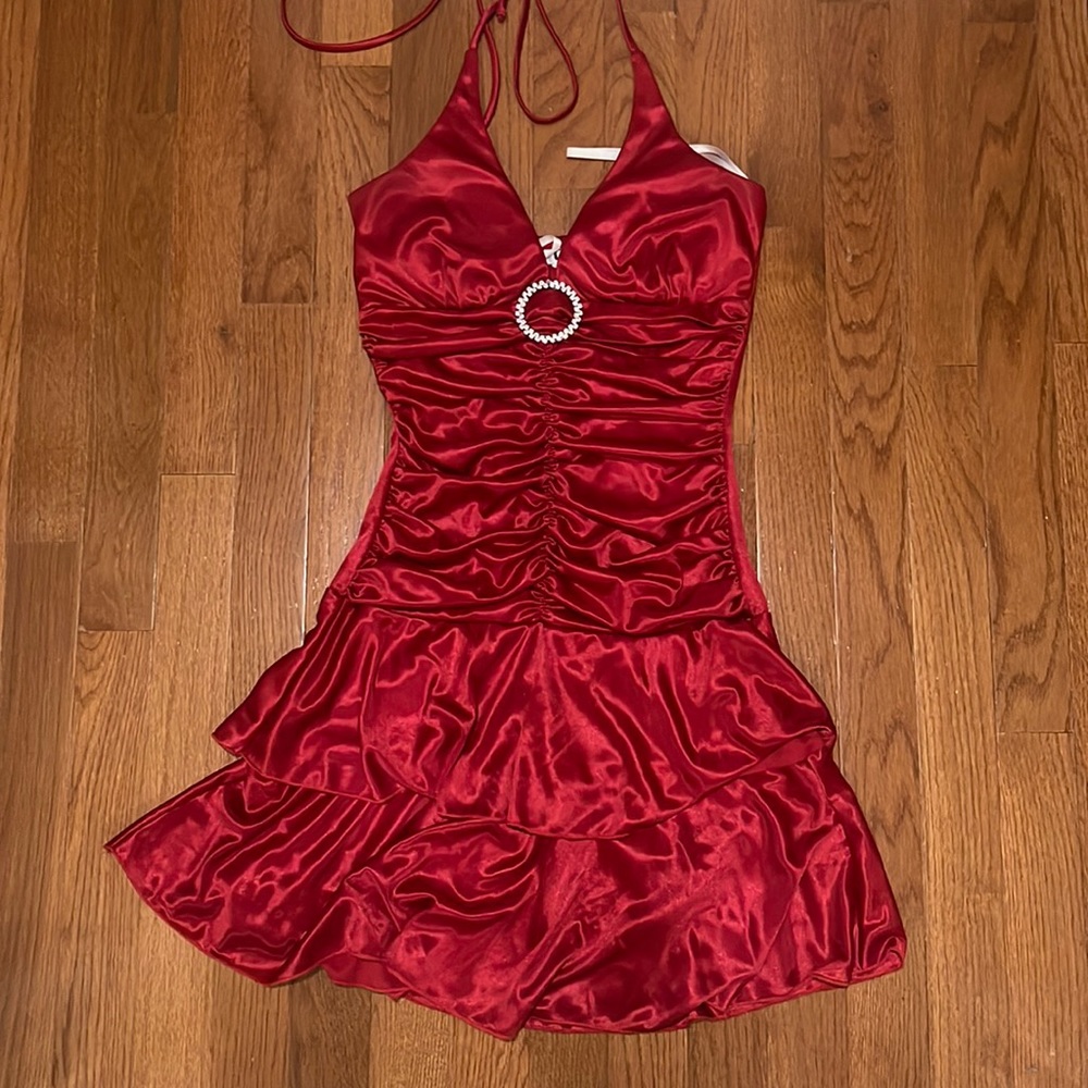 Taboo layer satin dress
